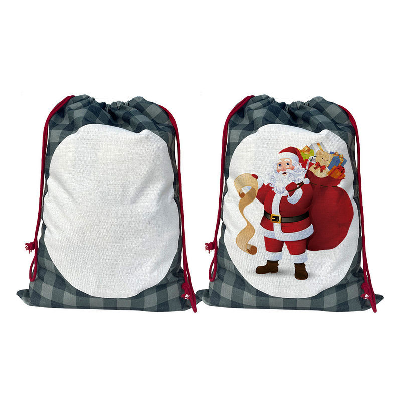 Nuovissima moda 2024 Borsa regalo di Natale Sacks di Babbo Natale Borsa a corda colore personalizzato