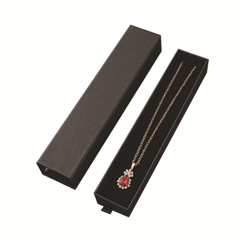 Gioielli orecchino collana Logo nero stampa organizzatore cassetto in carta kraft per borsa
