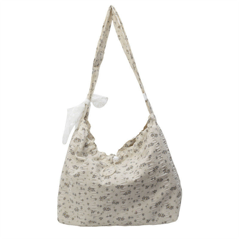 Borsa da spalla di paglia e pizzo di moda semplice per donne Borsa da scorta di grandi dimensioni