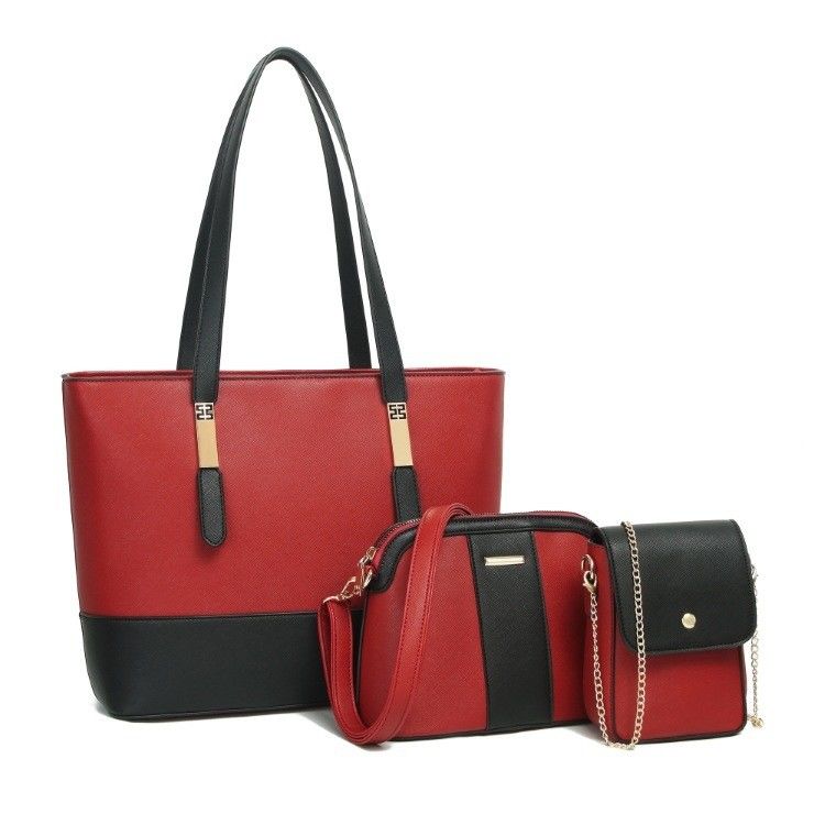 Lettera di moda stampata Borsa di cotone per donne grande capacità Set di borsa a mano in tre pezzi