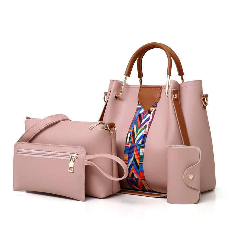 2022 Moda 4 Pcs Set di borsa da spalla in cuoio PU per la vita scolastica quotidiana