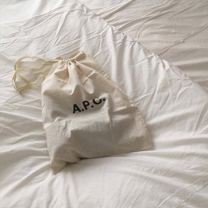 Stampa personalizzata del logo tela di cotone sacchetto da scarpe a corda per lo stoccaggio dei regali di dimensioni medie 30-50 cm