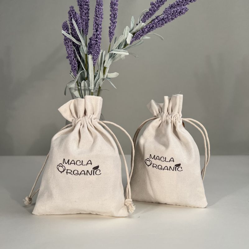 Piccolo sacchetto da shopping in cotone riutilizzabile con colore personalizzato