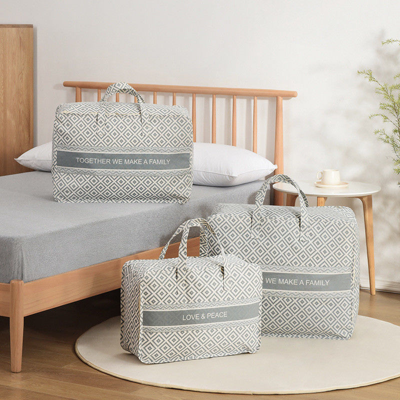 Borsa di stoccaggio di cotone di lino neutrale per il genere per abiti di moda coperte Viaggi Moving