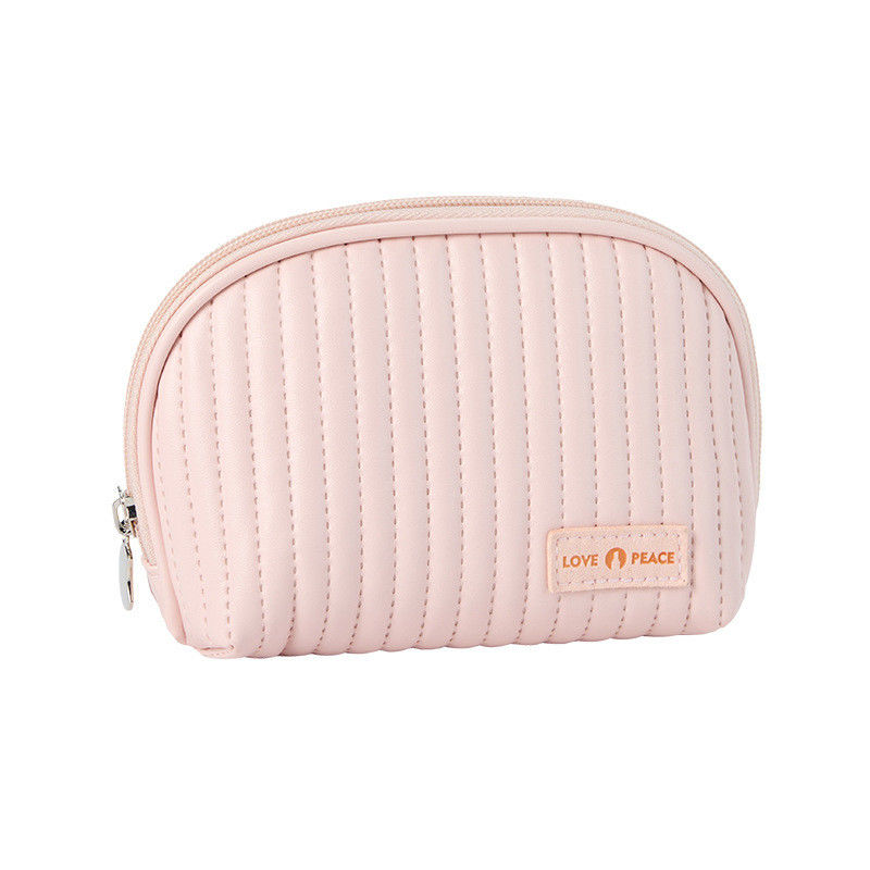 Logo in pelle sacchetti cosmetici stile torta trucco organizzatore sacchetti per cosmetici convenienza