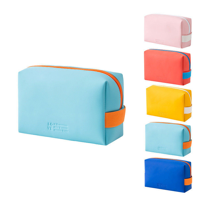 Multifunzione Portatile Donna PU Pelle Bag Cosmetico Organizzatore