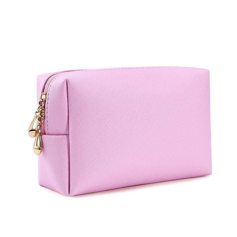 Taschino cosmetico non tessuto Borsa di cerniera resistente Lavabile Eco-friendly Rosa OEM/ODM