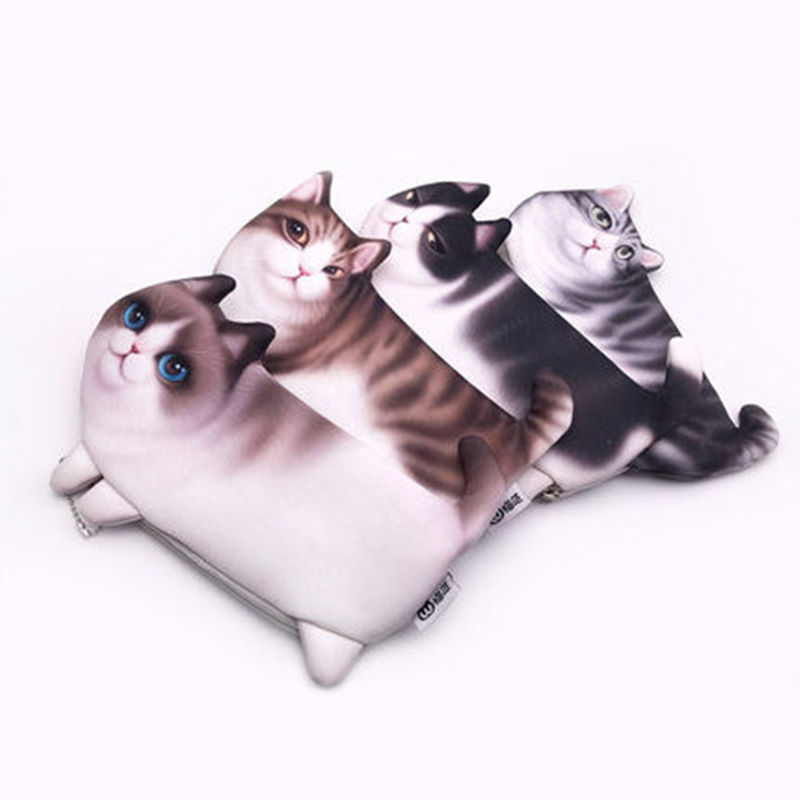Breve cartone animato 3d Portafoglio gattino 2022 Borsa da monete per bambini