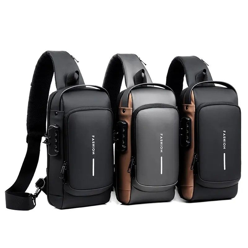 2023 Ultima moda Borsa da uomo Crossbody con design impermeabile e logo personalizzato