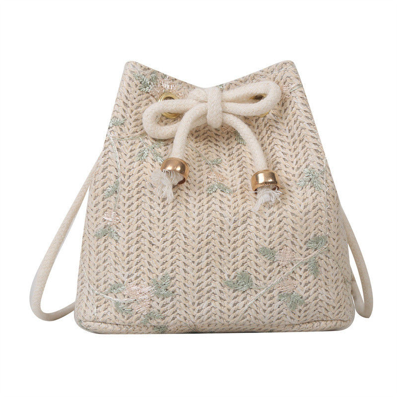 Borsa di paglia da viaggio a spalla singola in colore personalizzato per gli amanti della moda