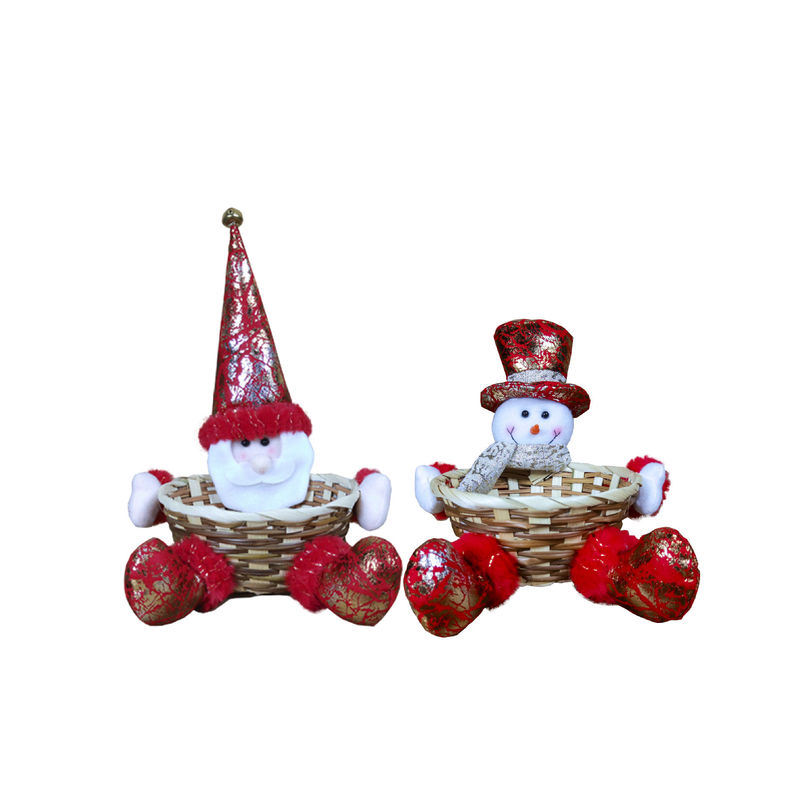 Accettabile OEM/ODM Decorazione personalizzata del desktop di Natale Cestino di caramelle per regalo a casa