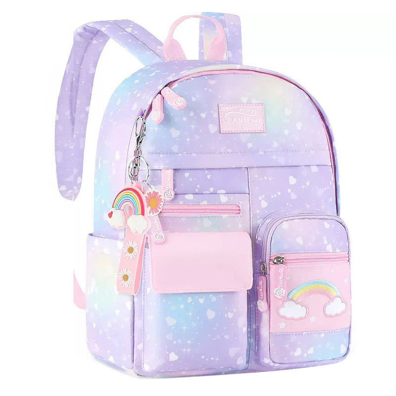 Sacchetto scolastico per bambini di piccole dimensioni, di grande capacità, colorato, rosa, logo personalizzato, zaino per bambini