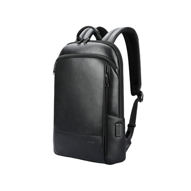 Personalizza lo zaino portatile in pelle da uomo con porta di ricarica USB anti-furto