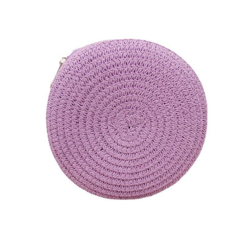 Unisex retro trend beach bag sacchetto a mano di paglia tessuto per sacchetti cross-body di grande capacità