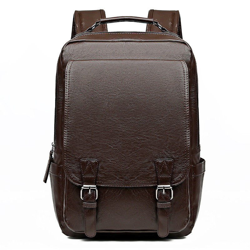 Acceptabile OEM/ODM zaino portatile PU in pelle per uomo con intercalare interno per computer