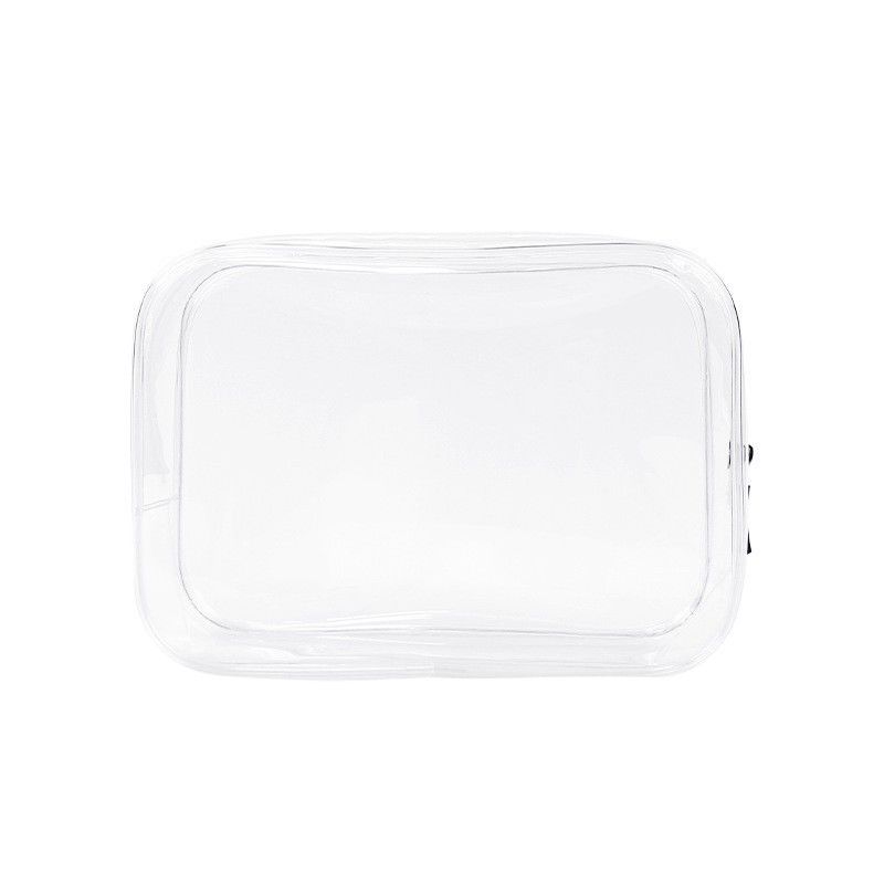 Pvc Zipper Toiletry Cosmetic Bag taglia personalizzata Logo Bagno di trucco chiaro Per le donne Stile di moda