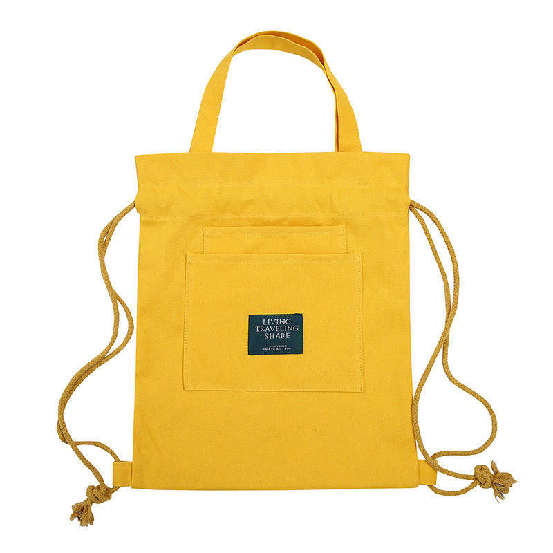 Borsa a mano per gli studenti, con logo personalizzato, zaino a tela con cintura e doppia...
