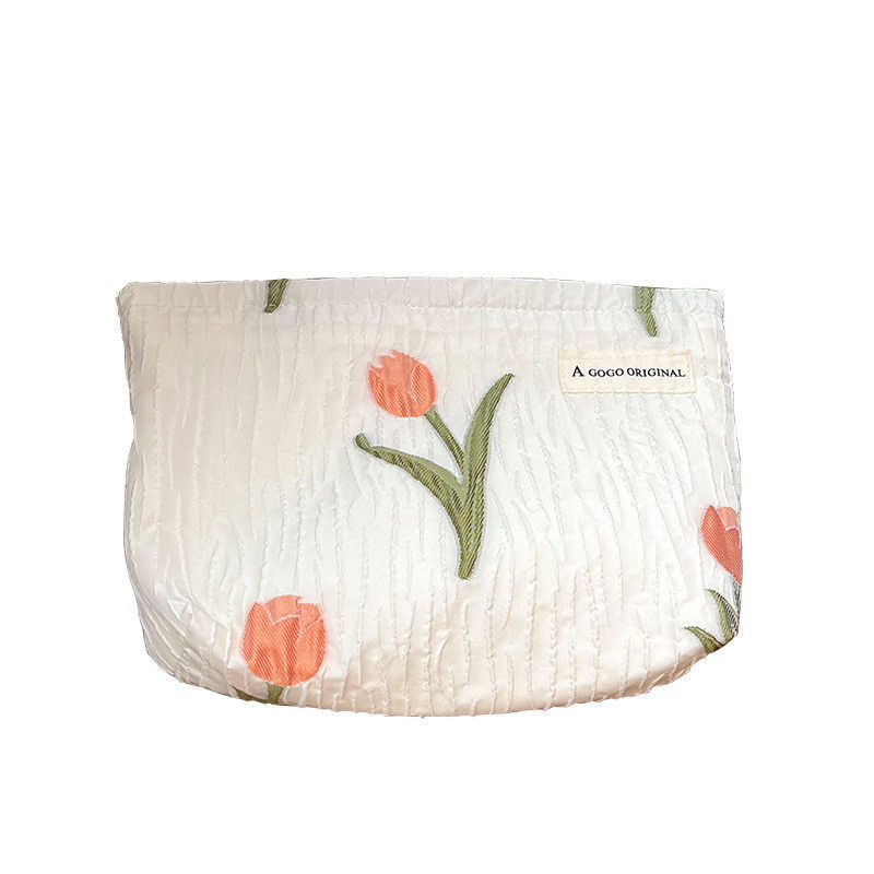 Borsa per il trucco in cotone da viaggio per donna