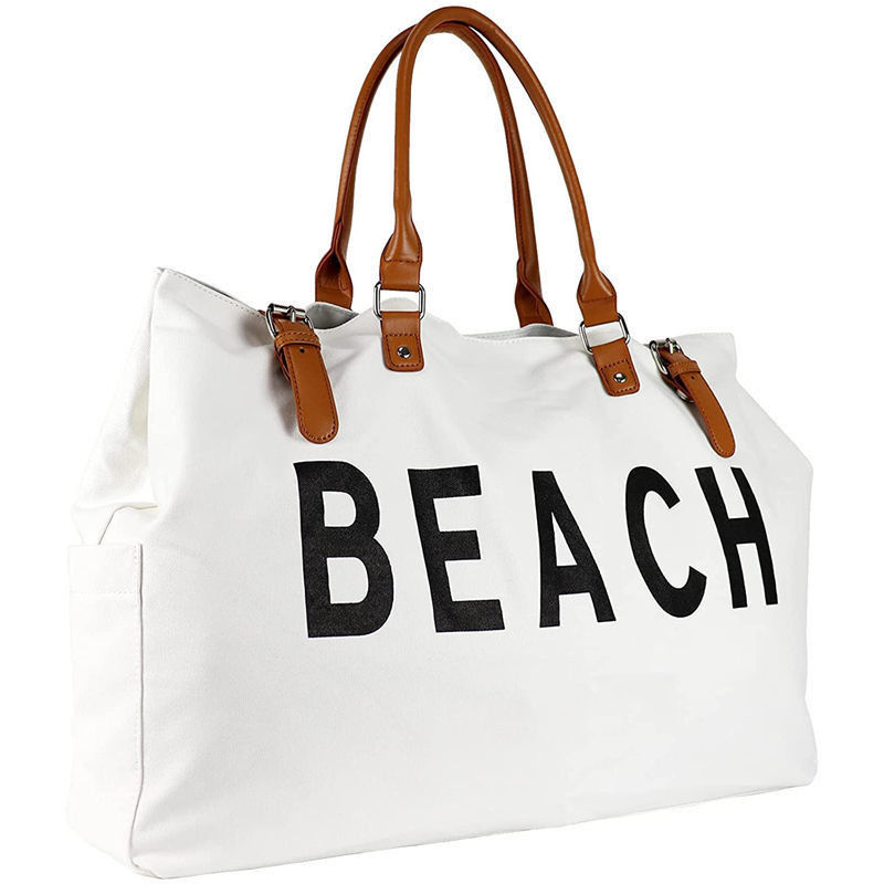 Borsa da bagno in tela personalizzata 2023 Design Borsa da spiaggia grande per donne impermeabile e resistente alla sabbia