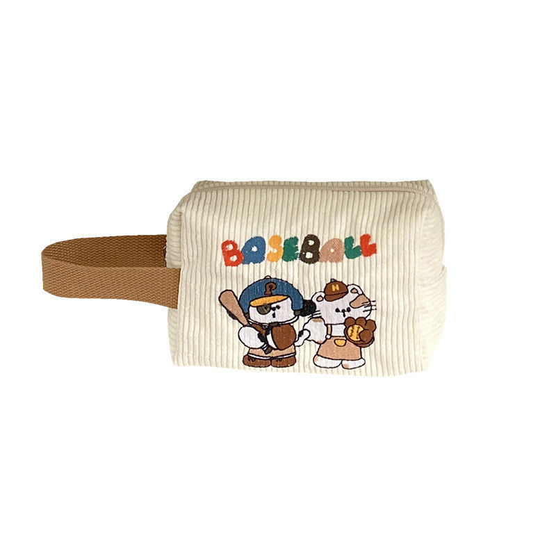 Mini borsa con logo personalizzato Borsa da mano in corduroy