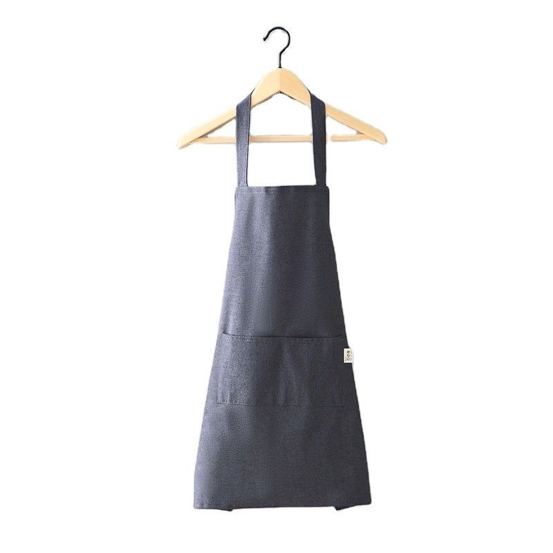 Nuovo grembiule alla moda per cucinare e giardinare in poliestere di cotone nero puro