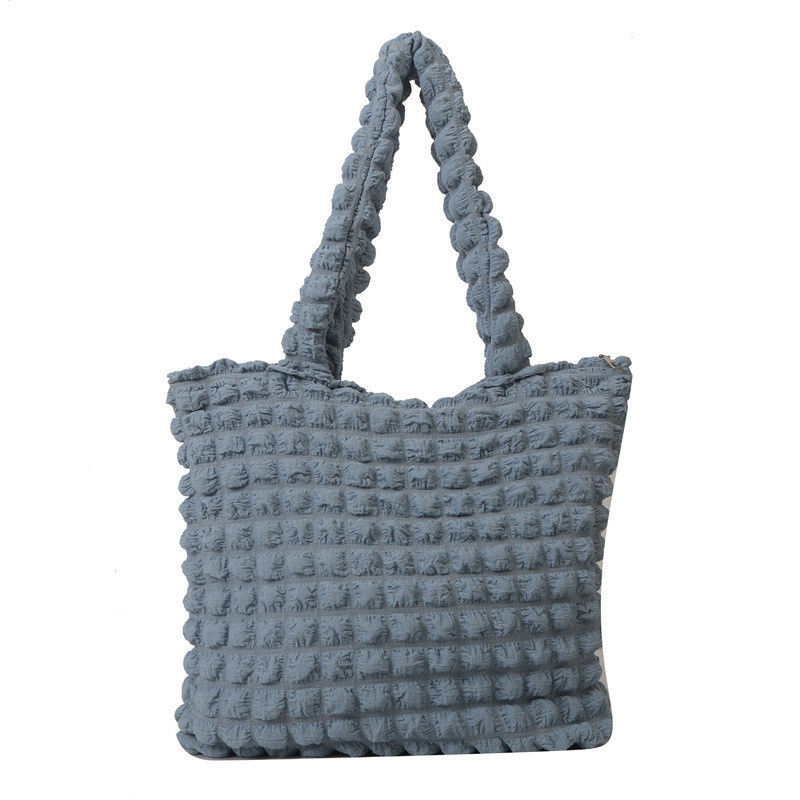 Personalità bolla fiore tappeto sotto le ascelle sacchetto per la spesa borsa nuvola rugosa per donne