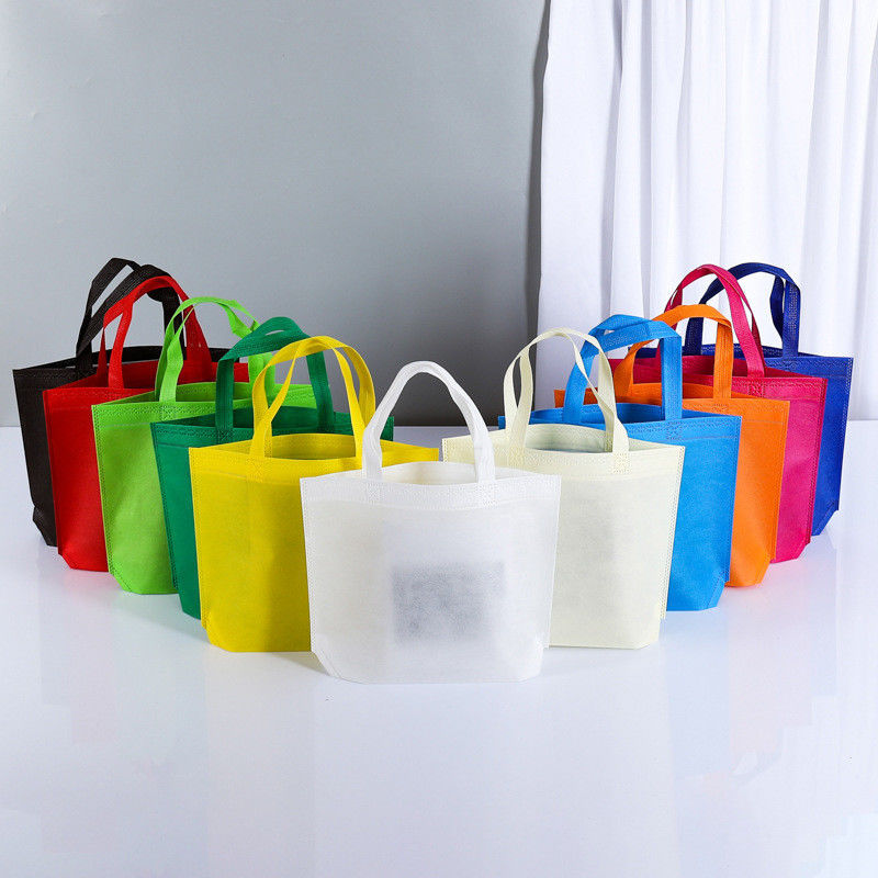 Taschino per la spesa per prodotti alimentari a colori non tessuti personalizzati per borsa regalo