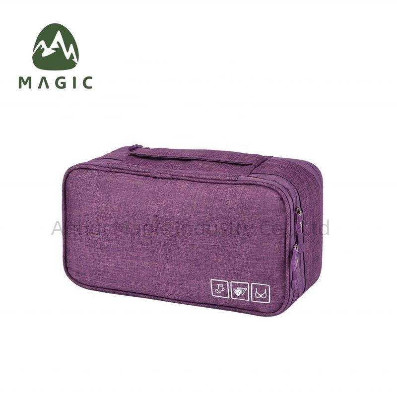 Borsa da viaggio stampata con logo personalizzato per lo stoccaggio del trucco alla moda e organizzato