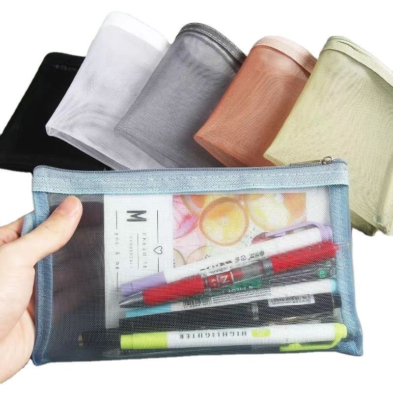 La vita quotidiana scolastica Borse a maglia personalizzate Borse per trucco Organizzatore di viaggi cosmetici Borse di deposito