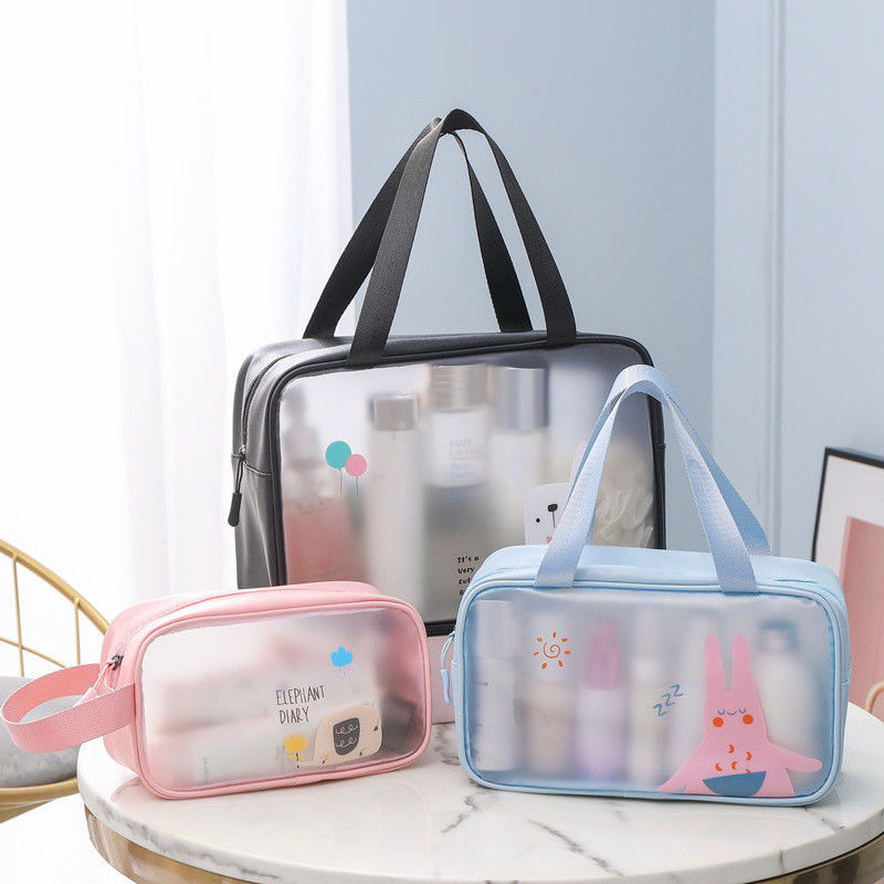 3pcs sacchetto cosmetico trasparente personalizzato personalizzare borse da viaggio Lettera tipo di modello