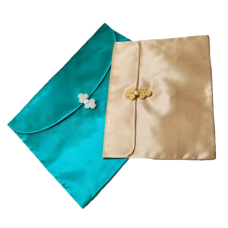 Stile sacchetto satinato per il logo personalizzato Flip sacchetto di polvere parrucca biancheria intima sciarpa imballaggio