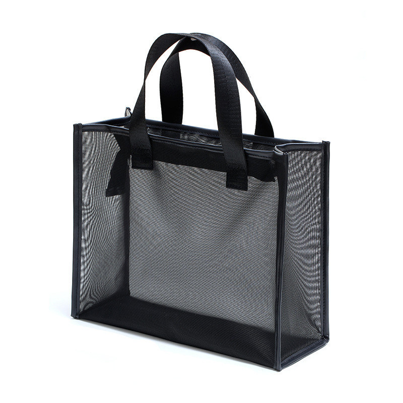 Logo personalizzato Borsa a sfera grande mercato alimentare Shopper regalo spiaggia rete di maglia di nylon Shopping