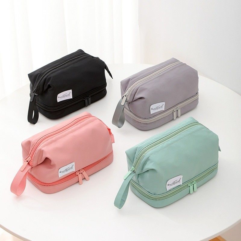 Logo personalizzato stampato Eco Friendly Vanity Case Velvet Zipper Pouch per cosmetici di trucco