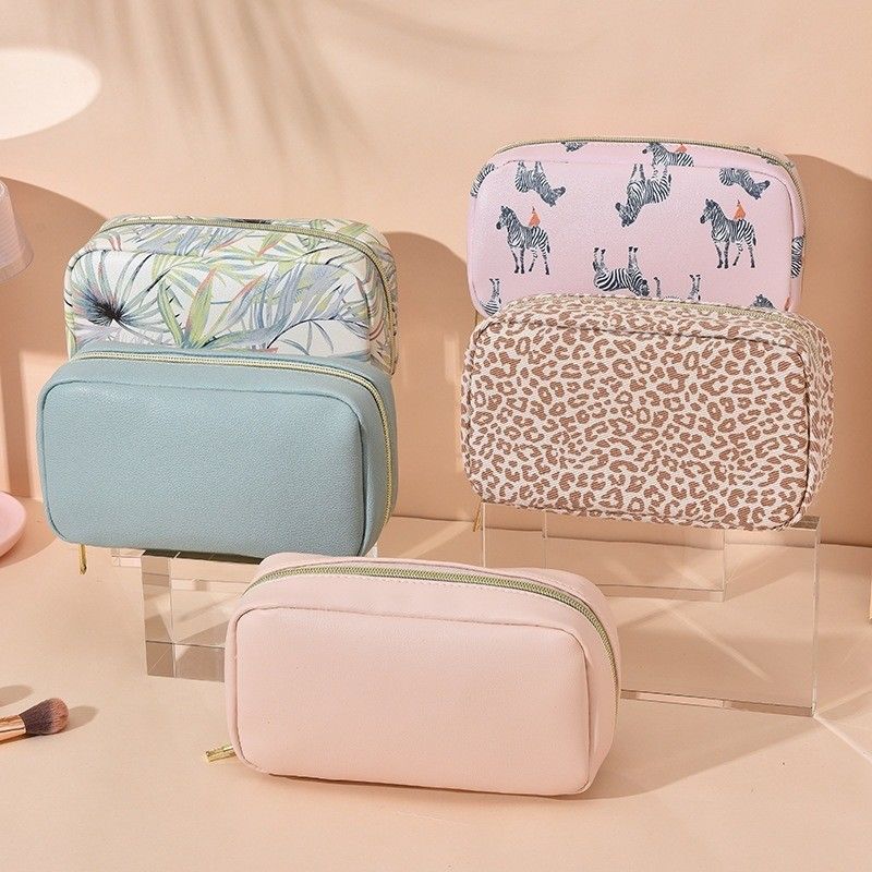 Tasca di trucco a colori personalizzati con chiusura a zip impermeabile