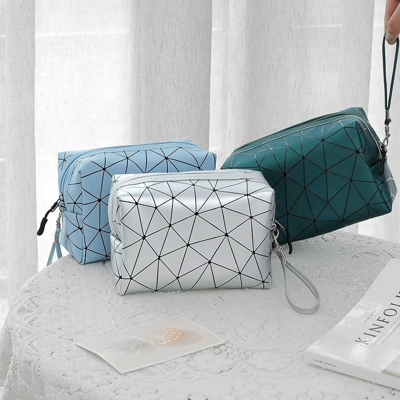 Disegno su misura PU pelle private label borsa trucco borsa cosmetica trucco piccoli ordini