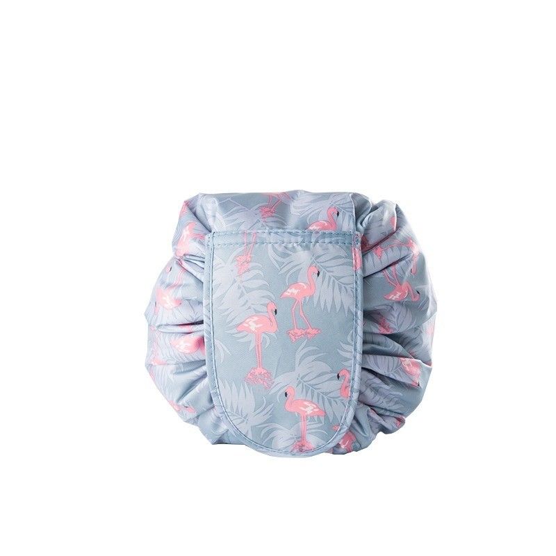 Conveniente colore personalizzato impermeabile pieghevole a corda di trazione Canvas Makeup Bag per cosmetici