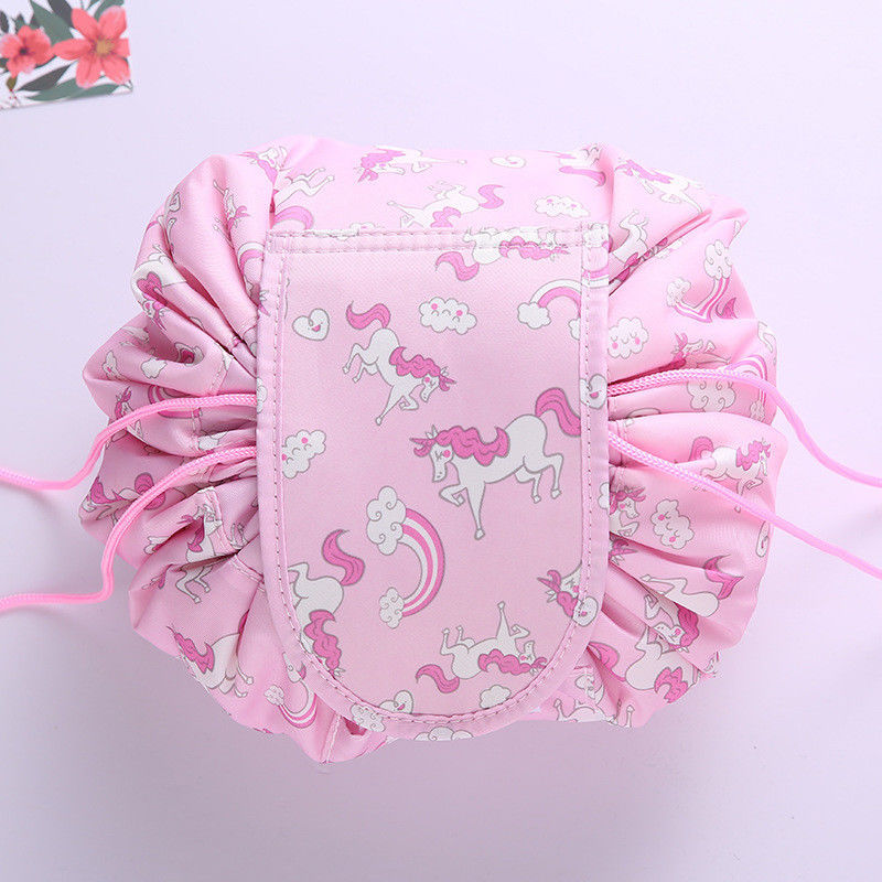 Borsa per il trucco da viaggio con materiale poliestere e disegno unicorno