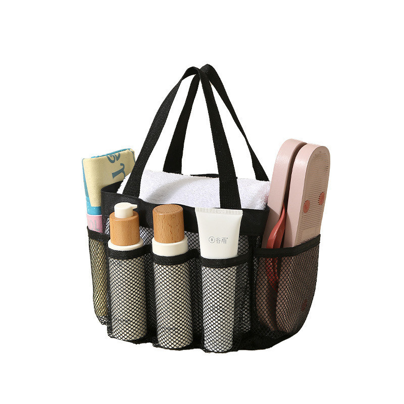 Summer Essential Mesh Beach Tote Bag con tasche multiple e colore personalizzato