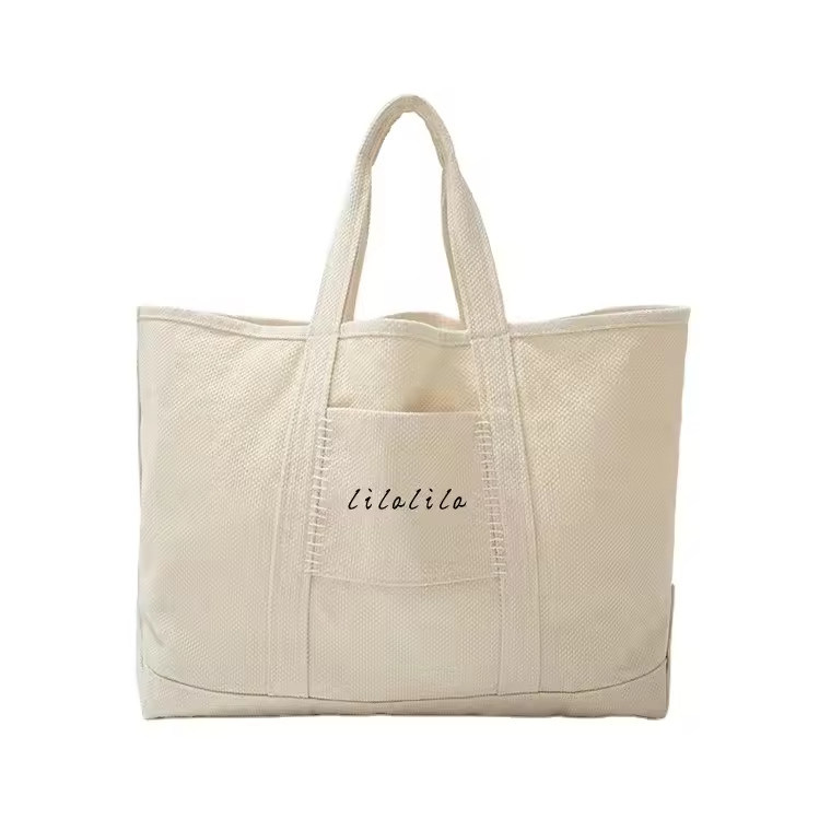 Unisex Moda grande capacità Canvas Tote Bag per lo shopping e la spiaggia