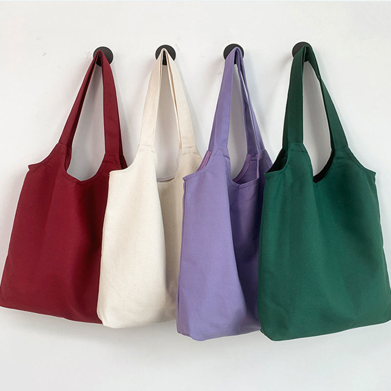 Borsa da bagno personalizzata Borsa da shopping in cotone riciclabile con marchio personalizzato
