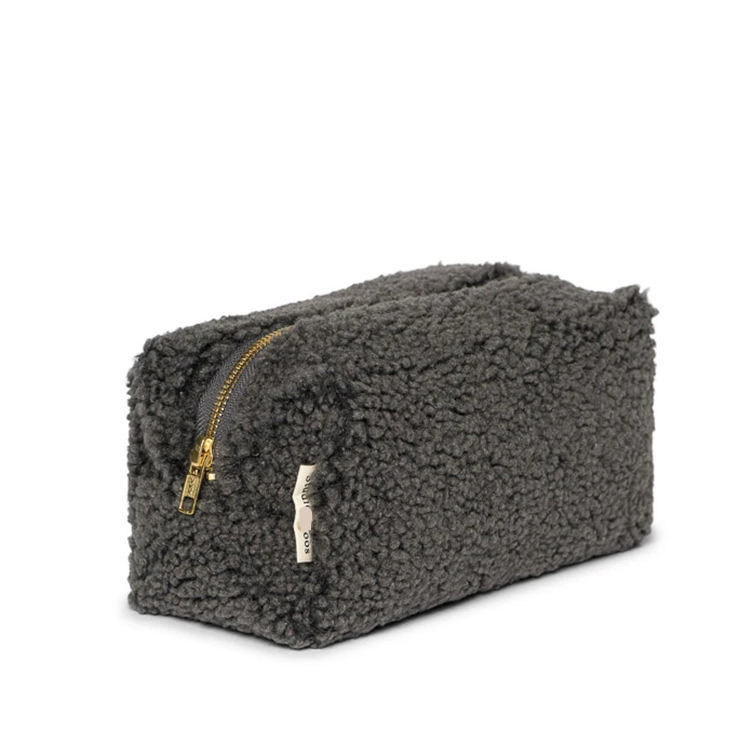 Borsa cosmetica da donna multicolore di peluche borsa di trucco in velluto di Teddy per andare in giro