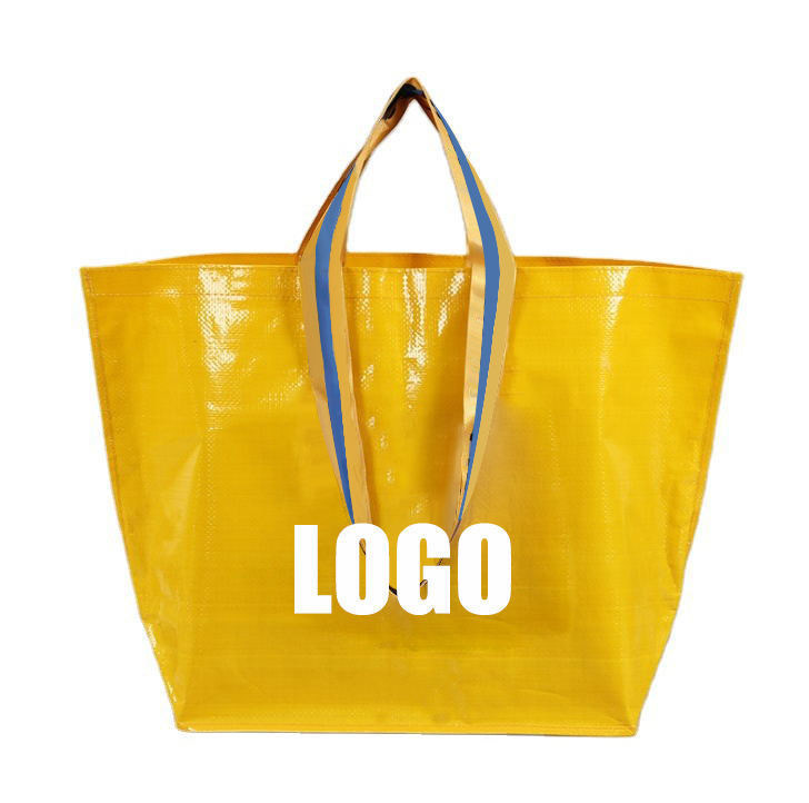 Logo personalizzato Medio taglio Reutilizzabile impermeabile Pp Tessuto sacchetti di shopping laminati