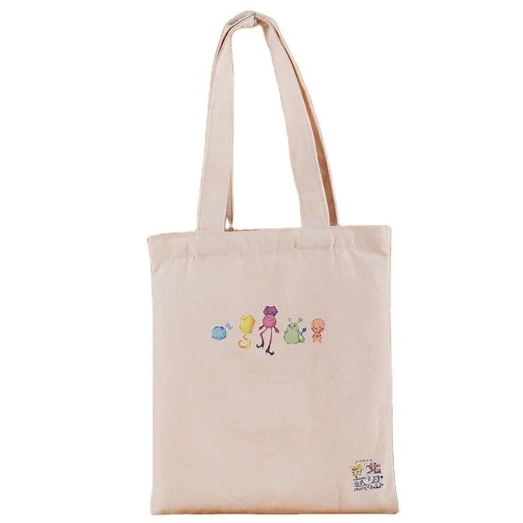 Stile maneggevole Eco-friendly Logo stampato su misura Canvas Stoffa Borsa da shopping Borse di cotone