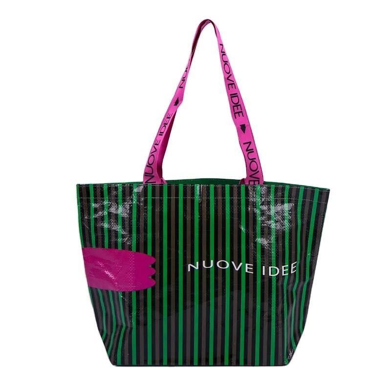 2023 Design Laminato Riciclabile PP Tissuto Tote Bag per Customized Shopping Bag Design
