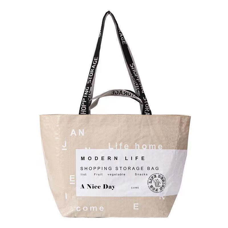 Colore personalizzato Eco-friendly PP tessuto sacchetti di shopping stratificati con logo personalizzato