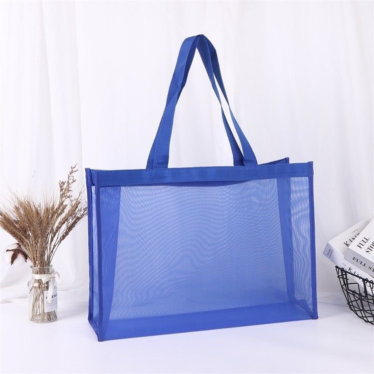 Stile maneggevole grande capacità mesh shopping Tote Bag con logo personalizzato e personalizzato