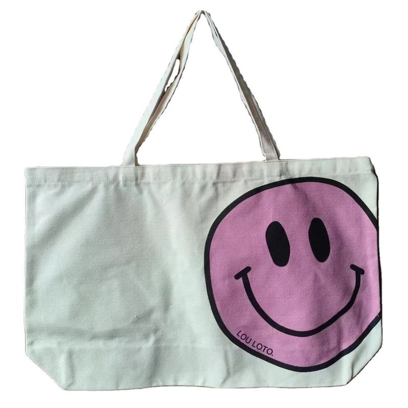 Big Shoulder Shopping Canvas Tote Bag con colore personalizzato e logo stampato