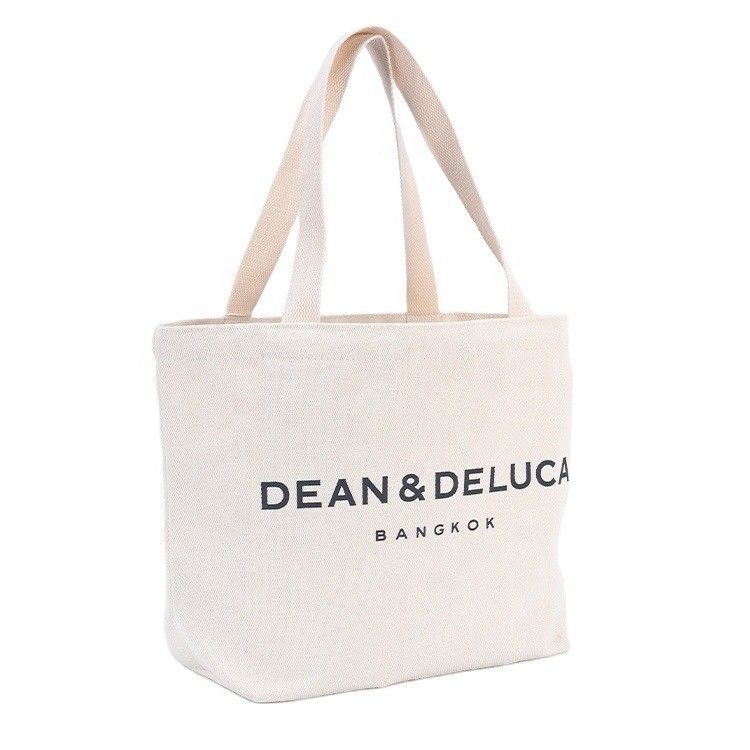 Canvas di stoffa Eco-friendly Riutilizzabile Tassa da shopping per designer con logo personalizzato stampato