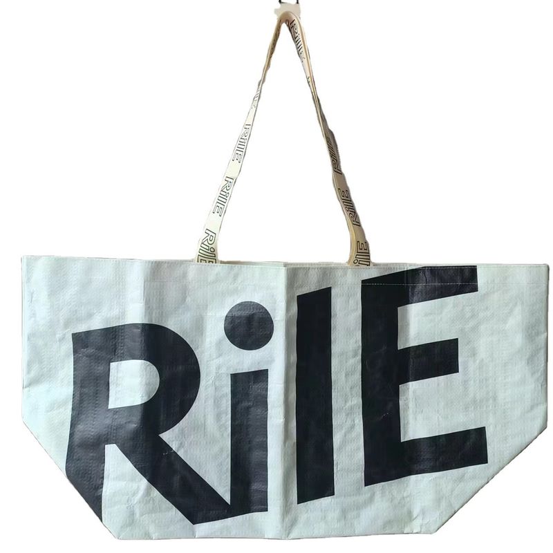 Stampa personalizzata Extra grande sacchetto da shopping riutilizzabile Tote Matte stratificato PP tessuto