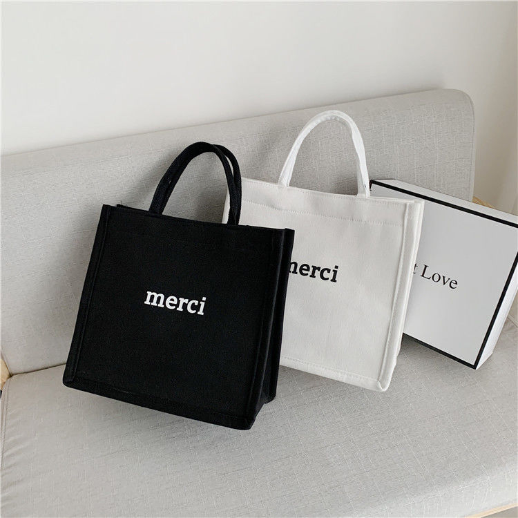 Borsa per acquisti ecologici personalizzata Borsa per messaggeri su tela Borsa da regalo in cotone con grande capacità